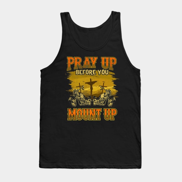 Motorcycle Cross Pray Mount Jesus Lover Tank Top by Melaine GoddessArt